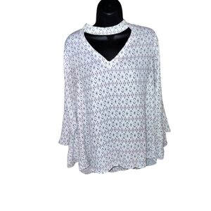 Veronica M perfect condition white blouse tunic, size M, bell sleeves